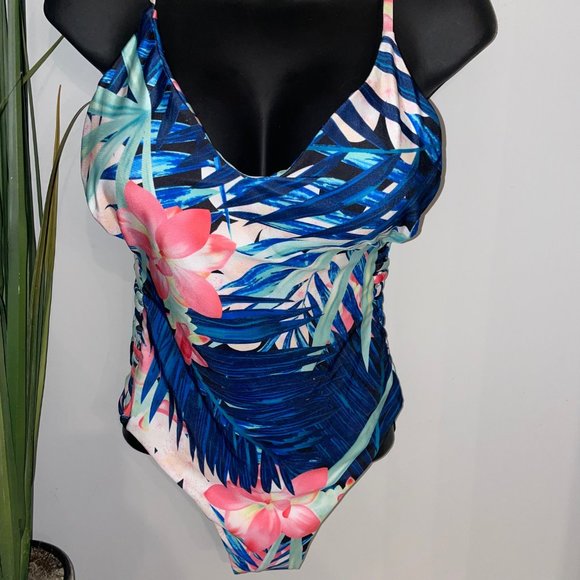 Floral One Piece Swimsuit - Picture 1 of 15